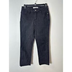 Women's Christopher Blue Black Straight-Leg cropped jeans Sz 2